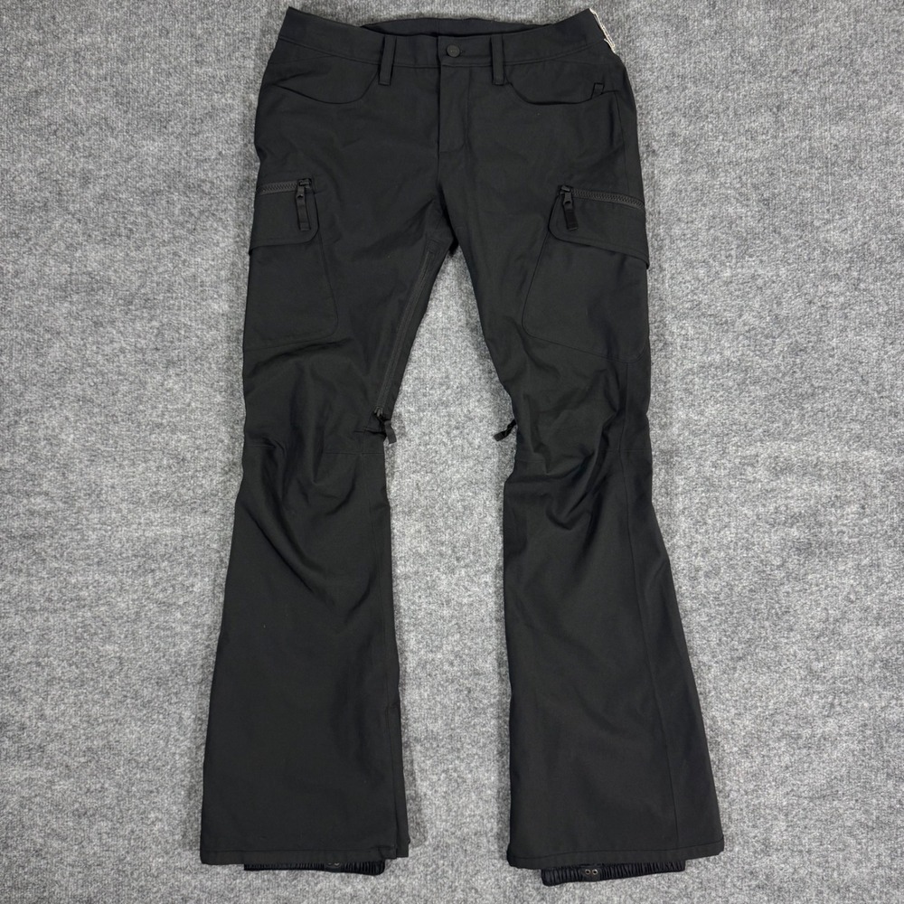 Burton Snowboard Pants Cargo Living Lining Women Size S Black Polyester EUC